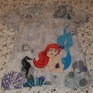 Little mermaid scrub top